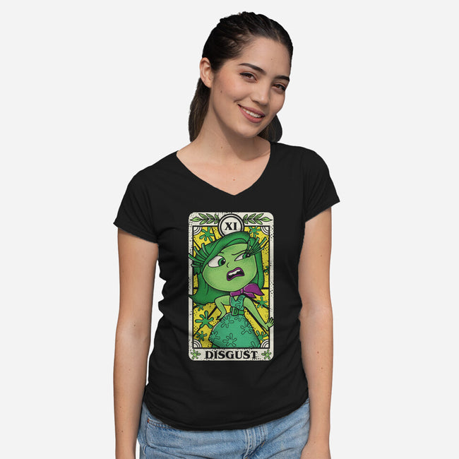 The Disgusted-Womens-V-Neck-Tee-turborat14