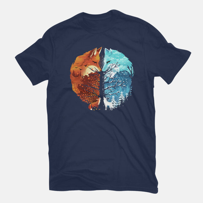 Fire And Ice-Unisex-Basic-Tee-dandingeroz