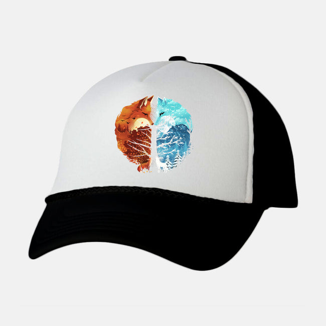 Fire And Ice-Unisex-Trucker-Hat-dandingeroz