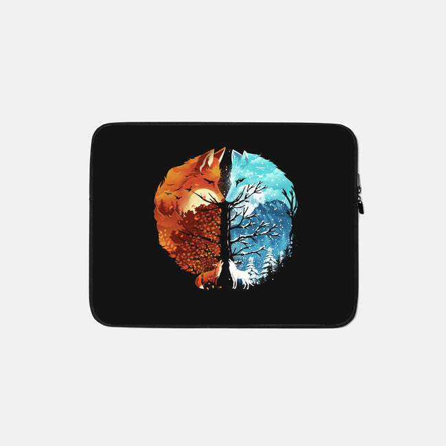 Fire And Ice-None-Zippered-Laptop Sleeve-dandingeroz