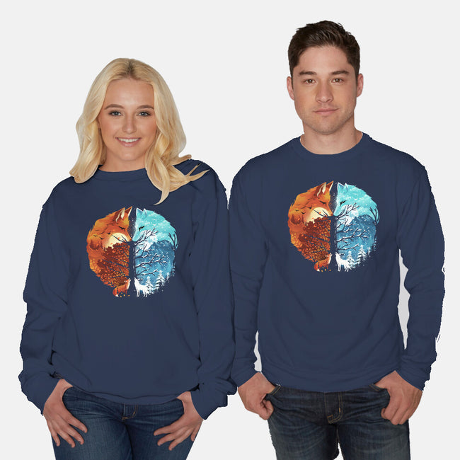 Fire And Ice-Unisex-Crew Neck-Sweatshirt-dandingeroz