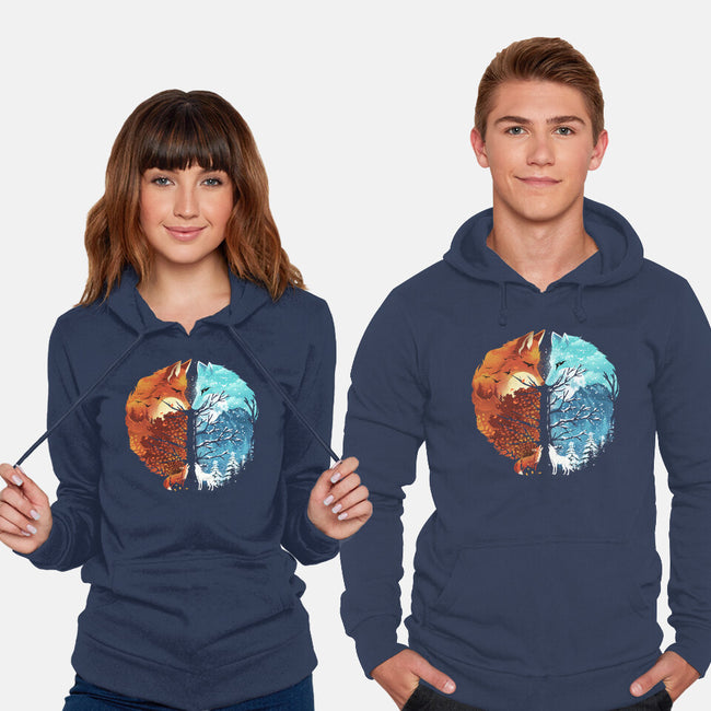 Fire And Ice-Unisex-Pullover-Sweatshirt-dandingeroz