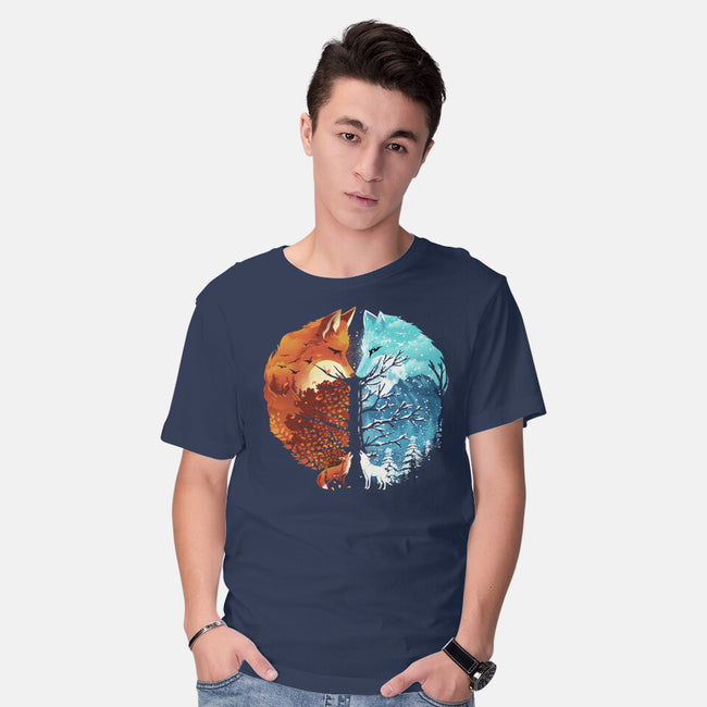 Fire And Ice-Mens-Basic-Tee-dandingeroz