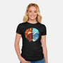 Fire And Ice-Womens-Fitted-Tee-dandingeroz