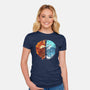 Fire And Ice-Womens-Fitted-Tee-dandingeroz