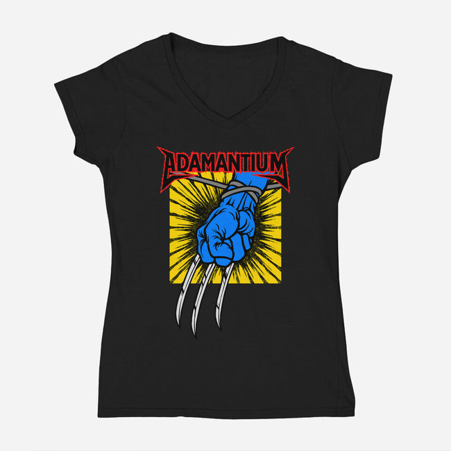 Adamantium-Womens-V-Neck-Tee-joerawks