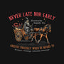 Never Late Nor Early-Womens-Off Shoulder-Sweatshirt-glitchygorilla