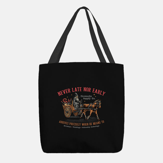 Never Late Nor Early-None-Basic Tote-Bag-glitchygorilla