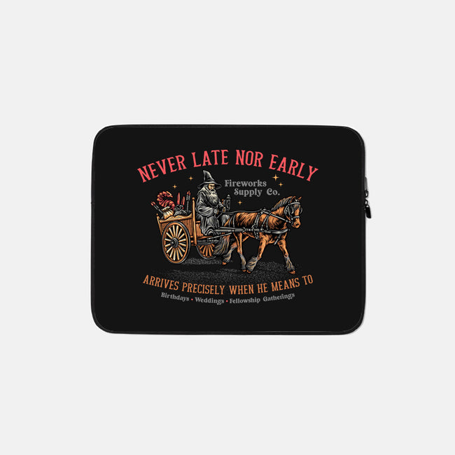 Never Late Nor Early-None-Zippered-Laptop Sleeve-glitchygorilla