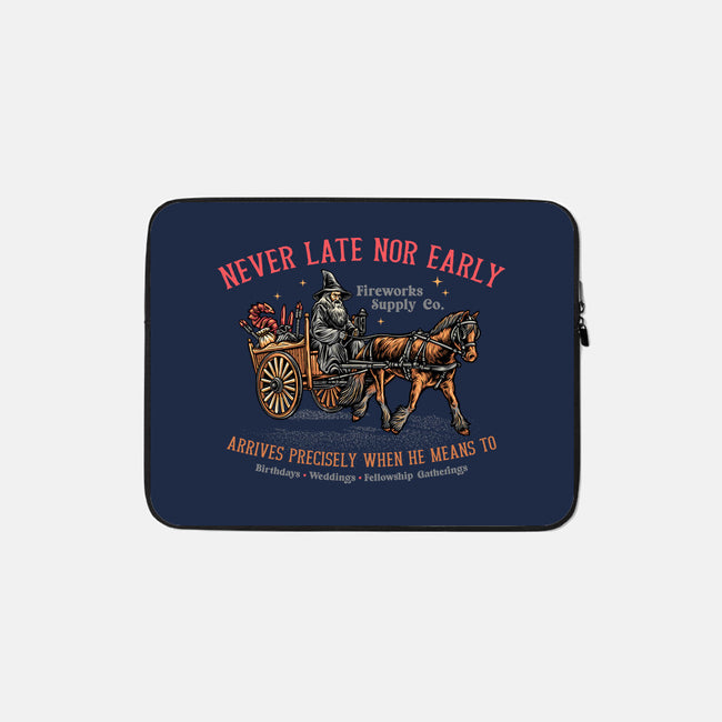 Never Late Nor Early-None-Zippered-Laptop Sleeve-glitchygorilla