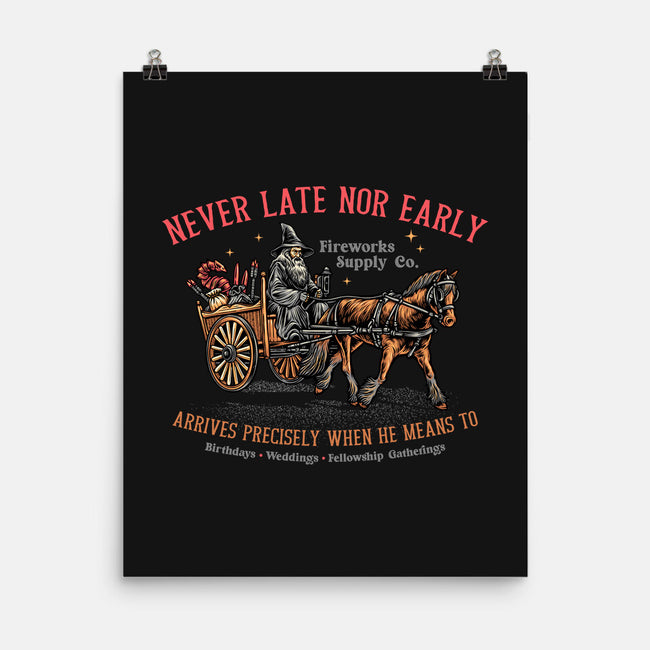 Never Late Nor Early-None-Matte-Poster-glitchygorilla