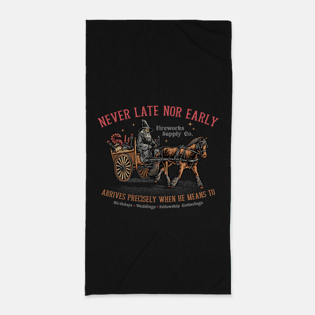 Never Late Nor Early-None-Beach-Towel-glitchygorilla