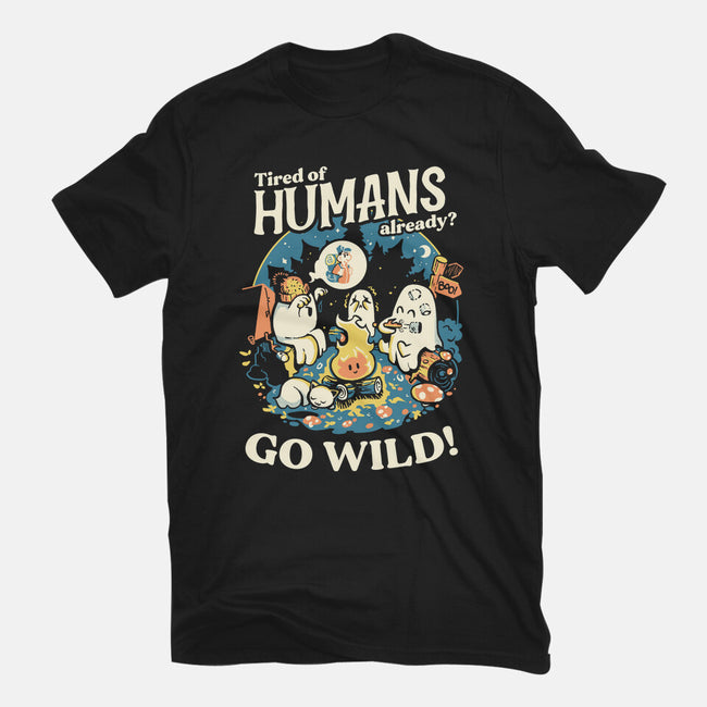 Tired Of Humans-Womens-Fitted-Tee-Heyra Vieira