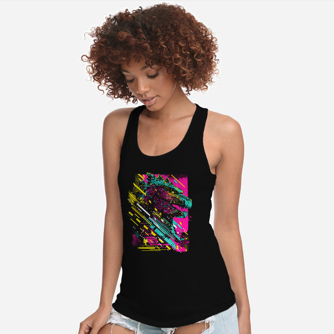 Synth Kaiju-Womens-Racerback-Tank-kharmazero