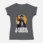 A Fistful Of Credits-Womens-V-Neck-Tee-zascanauta