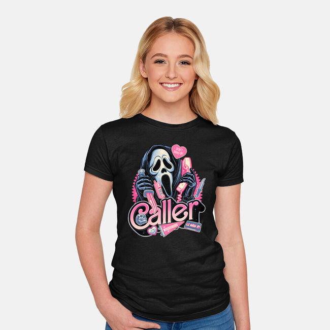 Caller Love-Womens-Fitted-Tee-glitchygorilla