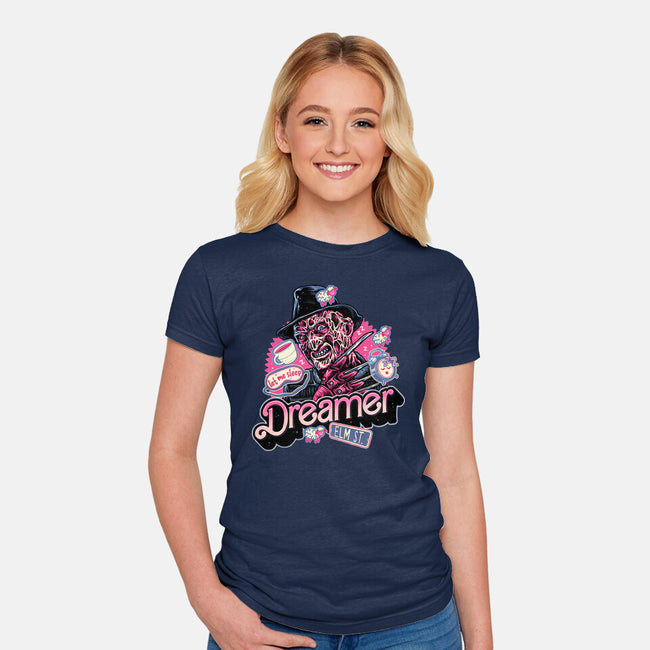 Dreamer Love-Womens-Fitted-Tee-glitchygorilla