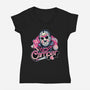 Camper Love-Womens-V-Neck-Tee-glitchygorilla