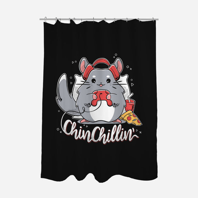 ChinChillin-None-Polyester-Shower Curtain-Ca Mask