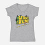 Get Out And Run-Womens-V-Neck-Tee-Getsousa!