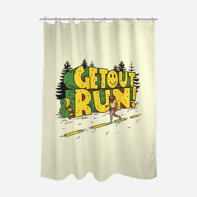 Get Out And Run-None-Polyester-Shower Curtain-Getsousa!