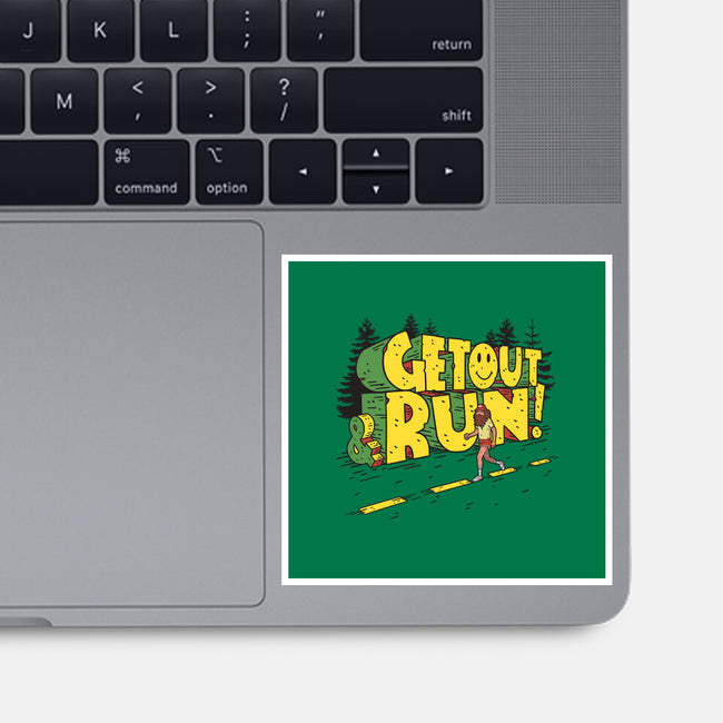 Get Out And Run-None-Glossy-Sticker-Getsousa!