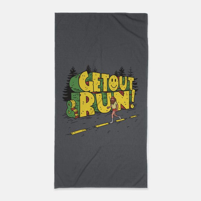 Get Out And Run-None-Beach-Towel-Getsousa!