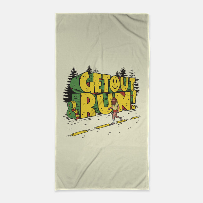 Get Out And Run-None-Beach-Towel-Getsousa!