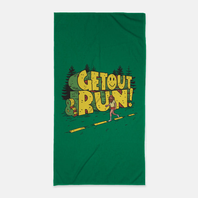 Get Out And Run-None-Beach-Towel-Getsousa!