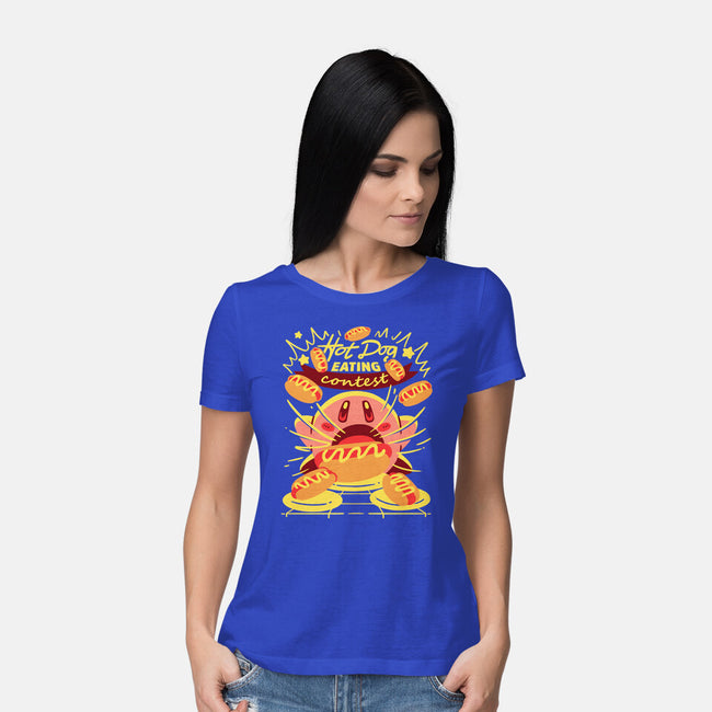 Hot Dog Eating Hero-Womens-Basic-Tee-estudiofitas