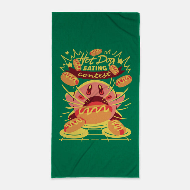 Hot Dog Eating Hero-None-Beach-Towel-estudiofitas