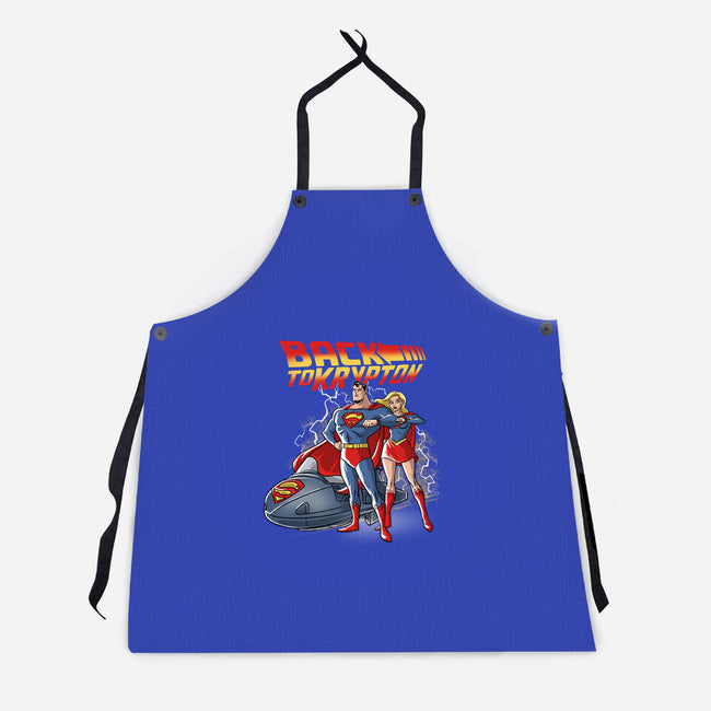 Back To Krypton-Unisex-Kitchen-Apron-zascanauta