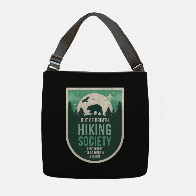 Out Of Breath Hiking Society-None-Adjustable Tote-Bag-BadBox