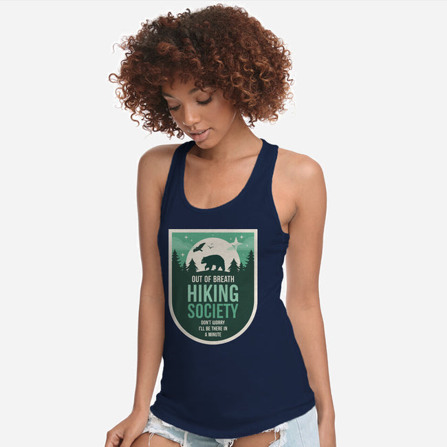 Out Of Breath Hiking Society-Womens-Racerback-Tank-BadBox