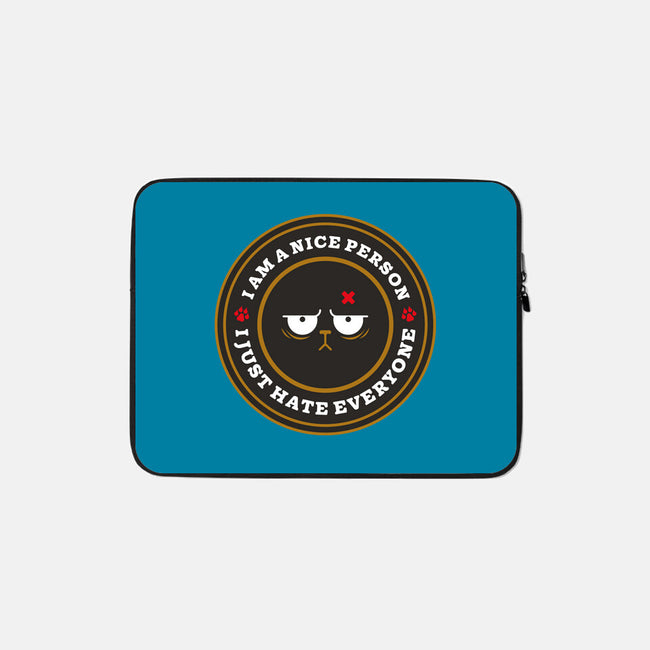 I Am A Nice Person-None-Zippered-Laptop Sleeve-BadBox