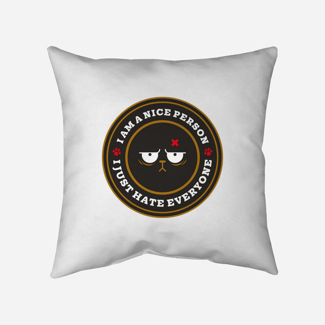 I Am A Nice Person-None-Removable Cover-Throw Pillow-BadBox