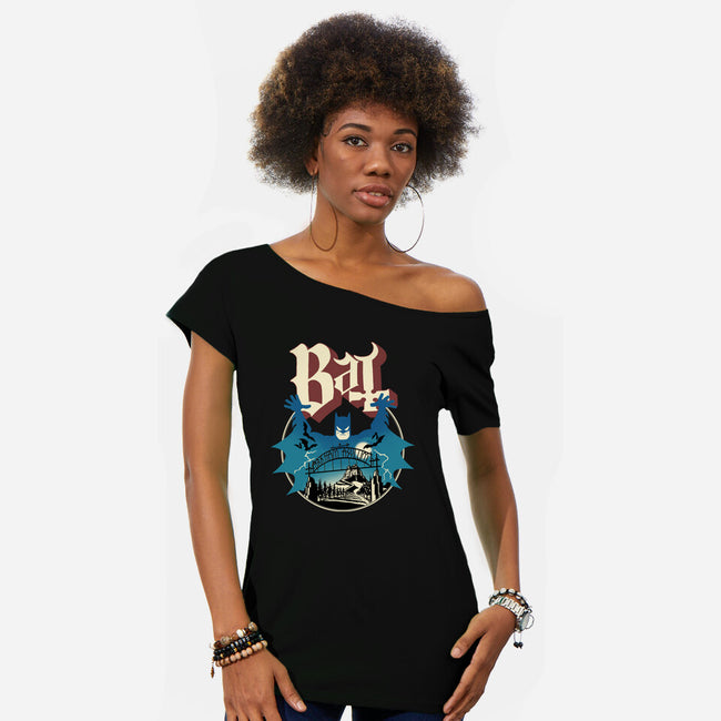 Ghost Bat-Womens-Off Shoulder-Tee-Barbadifuoco