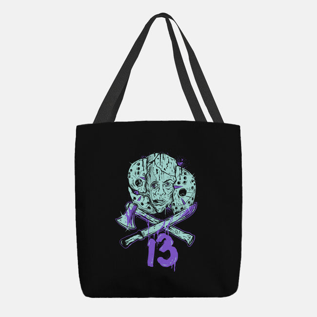 13 Bits-None-Basic Tote-Bag-Green Devil