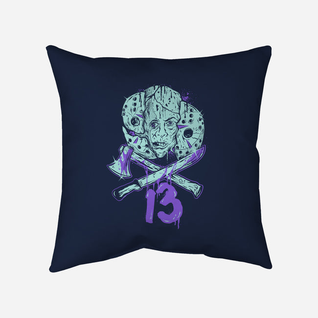 13 Bits-None-Removable Cover-Throw Pillow-Green Devil