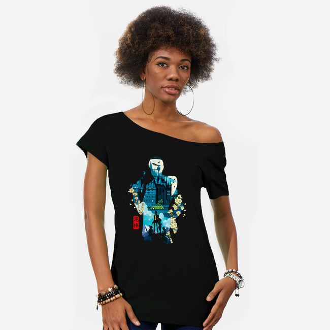 The Thief And The Castle-Womens-Off Shoulder-Tee-Arinesart