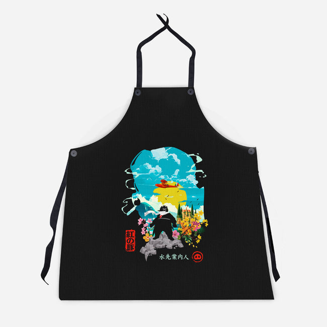 The Pork Pilot-Unisex-Kitchen-Apron-Arinesart