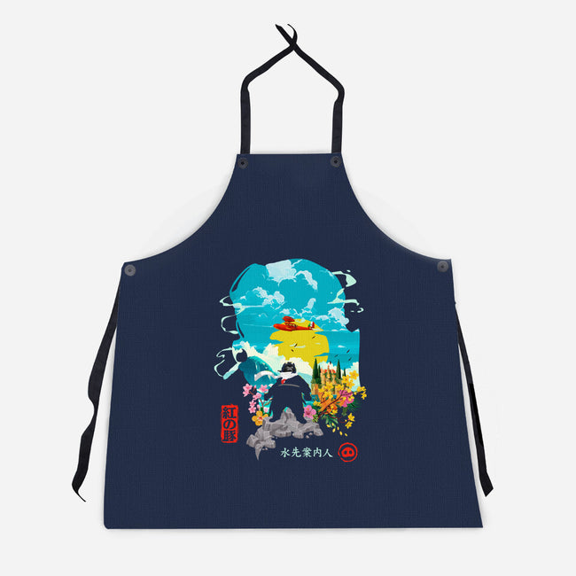 The Pork Pilot-Unisex-Kitchen-Apron-Arinesart