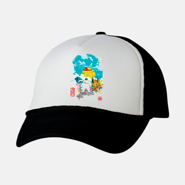 The Pork Pilot-Unisex-Trucker-Hat-Arinesart