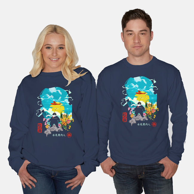 The Pork Pilot-Unisex-Crew Neck-Sweatshirt-Arinesart