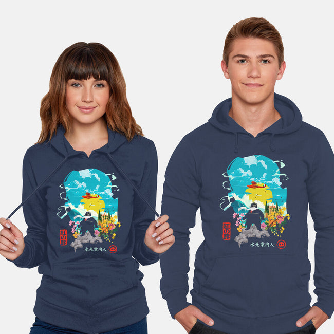 The Pork Pilot-Unisex-Pullover-Sweatshirt-Arinesart