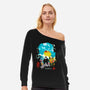 The Pork Pilot-Womens-Off Shoulder-Sweatshirt-Arinesart