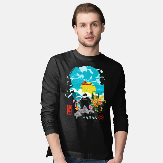 The Pork Pilot-Mens-Long Sleeved-Tee-Arinesart