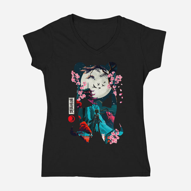 Sailor Night-Womens-V-Neck-Tee-Arinesart