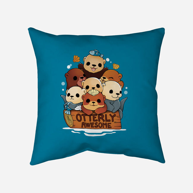 Otterly Awesome-None-Non-Removable Cover w Insert-Throw Pillow-Vallina84