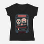 Friday Kit-Womens-V-Neck-Tee-glitchygorilla